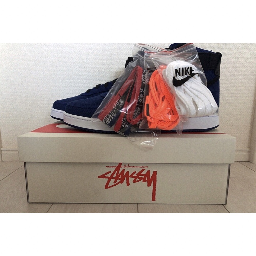 ナイキ バンダル high＆stussy コラボ Deep Royal Blue