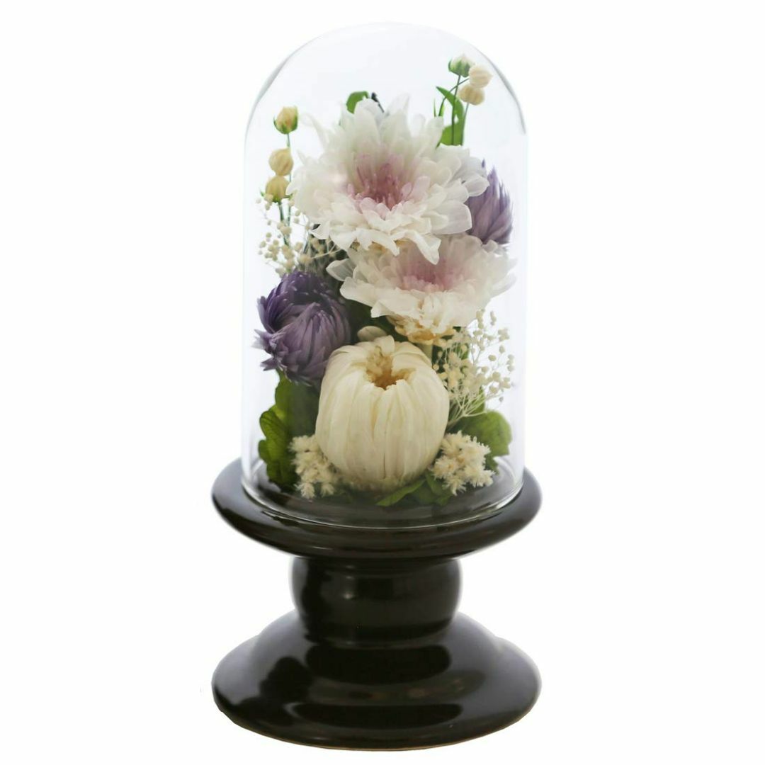 【特別送料無料!】 アートフォーシーズン Miniお供え花ミニglass 対デザイン2個SETリラ プリザーブドフラワー