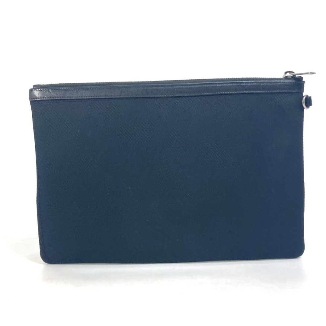 サンローランパリ SAINT LAURENT PARIS RIVE GAUCHE リヴゴーシュ 581369 ポーチ カバン バイカラー クラッチバッグ キャンバス/レザー ブラック 美品