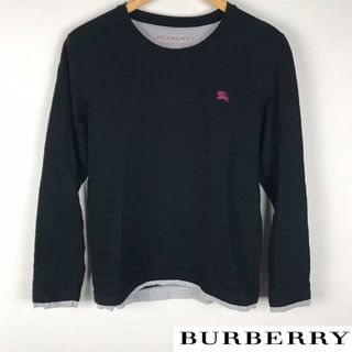 バーバリーブラックレーベル(BURBERRY BLACK LABEL)の美品 BURBERRY BLACK LABEL 長袖カットソー ブラック(Tシャツ/カットソー(七分/長袖))