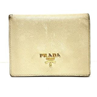 プラダ(PRADA)のプラダ 2つ折り財布 - ベージュ レザー(財布)