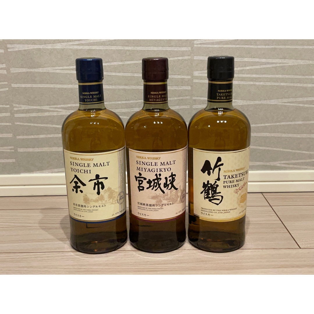 新品　ニッカ 余市 宮城峡 竹鶴 700ml x 3本セット