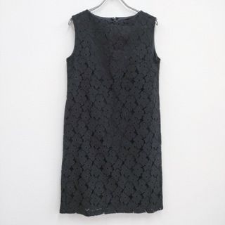 ユナイテッドアローズ(UNITED ARROWS)のUNITED ARROWS closet story レースノースリーブ ワンピース ブラック レディース ユナイテッドアローズ【中古】3-0604M♪(ひざ丈ワンピース)