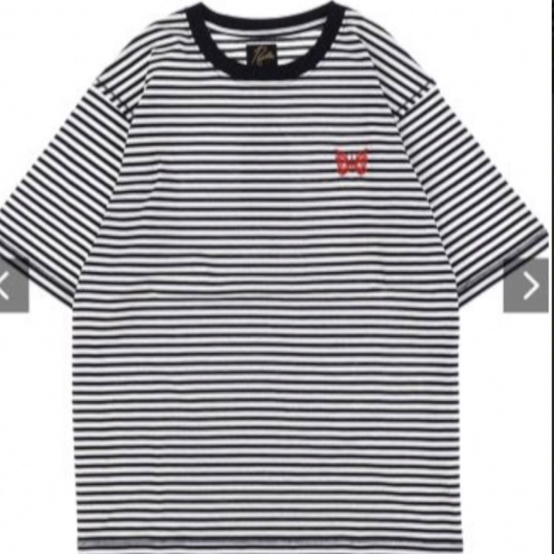 ニードルス　パピヨン Tシャツ　TEE - COTTON STRIPE 綿　XL