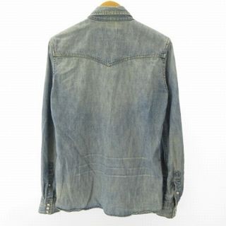 53【美品】レミレリーフ デニムウエスタンシャツ 刺繍虎 サイズM