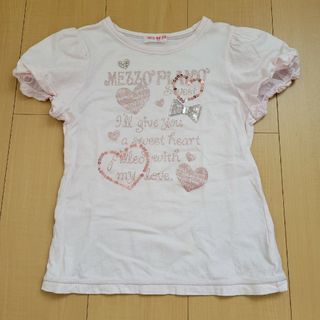 メゾピアノ(mezzo piano)のメゾピアノ　130 　Tシャツ　ピンク(Tシャツ/カットソー)