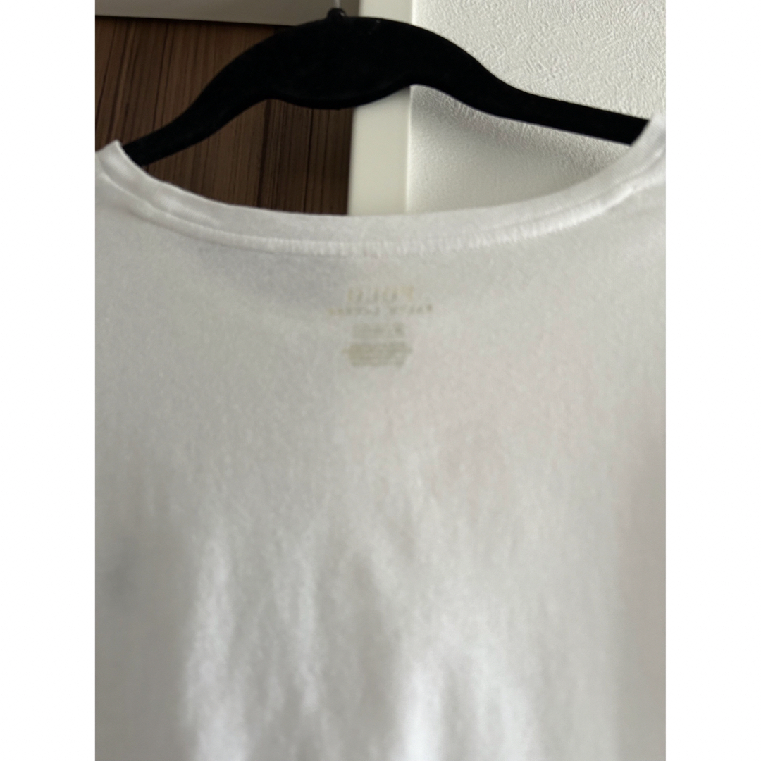 POLO RALPH LAUREN(ポロラルフローレン)のダメージありです　最終値下げ　ラルフローレン　白Tシャツ　レディースM レディースのトップス(Tシャツ(半袖/袖なし))の商品写真