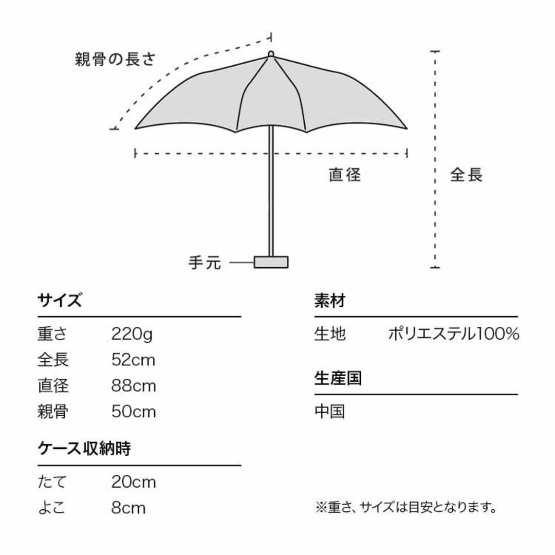 【色: ネイビー】202Wpc. 雨傘 ハナプリント ミニ ネイビー 折りたたみ 6