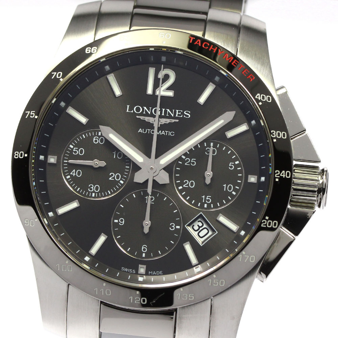 ロンジン LONGINES L2.744.4 コンクエスト クロノグラフ 自動巻き メンズ 良品 箱・保証書付き_754021