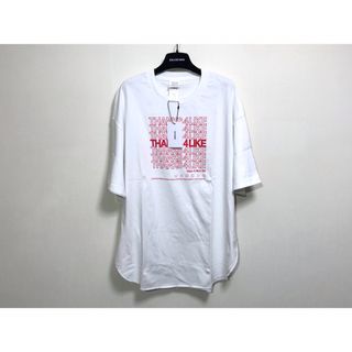 カーキ(KHA:KI)のKHA:KI / カーキ リメイクTシャツ プリント ロゴTシャツ 白(Tシャツ(半袖/袖なし))