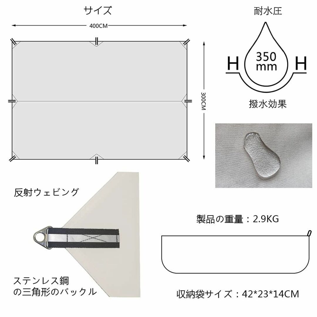 タープ TC Tarp 防水タープ オクタタープ サンシェード キャンプギア ア