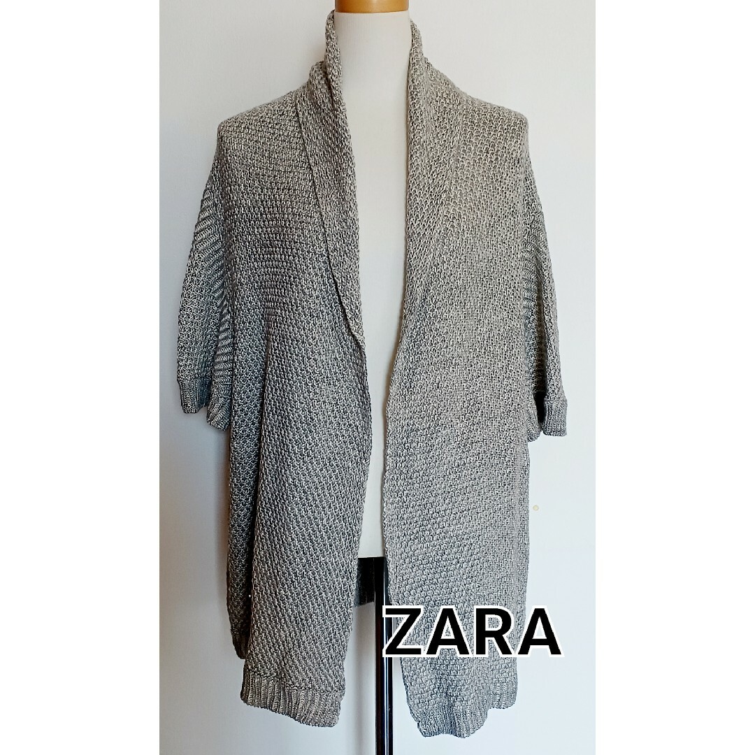 ZARA - ZARA ニットカーディガン グレーの通販 by wk's shop｜ザラなら