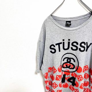 ステューシー(STUSSY)のステューシーTシャツ ビックサイズ　グレー　ロゴ(Tシャツ/カットソー(半袖/袖なし))