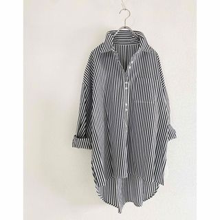 ドゥドゥ(DouDou)の新品 DouDou ダブルボタン ストライプ オーバーシャツ 23SS(シャツ/ブラウス(長袖/七分))