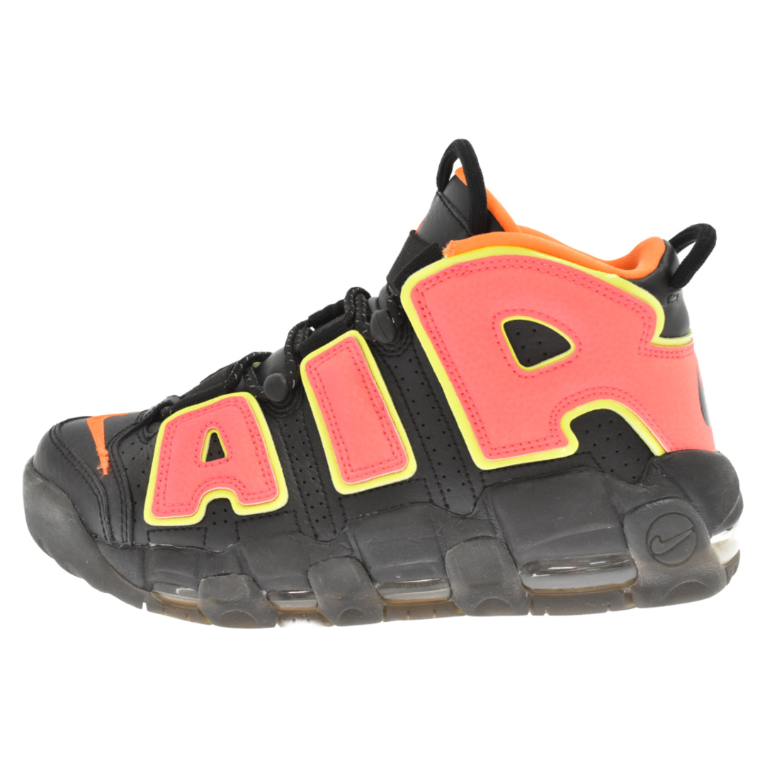 NIKE(ナイキ)のNIKE ナイキ WMNS AIR MORE UPTEMPO ウィメンズ エア モア アップテンポ ハイカットスニーカー ブラック/ホットパンチ US7.5/24.5cm 917593-002 レディースの靴/シューズ(スニーカー)の商品写真