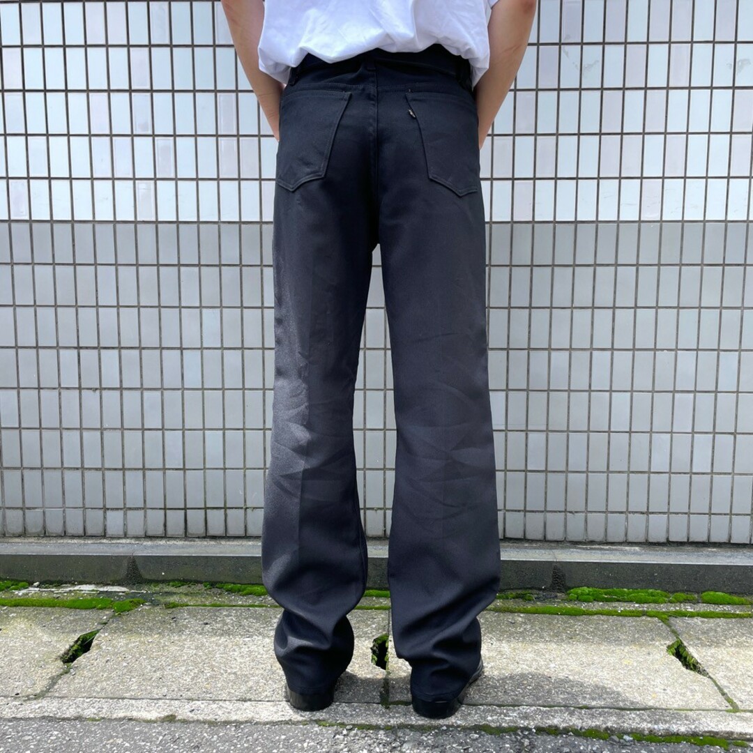 US古着 リーバイス Levi's 517 スタプレ ブーツカット スラックス サイズ：W36 L33 ブラック 【中古】