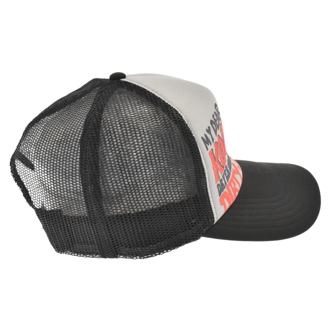 KAPITAL キャピタル KOUNTRY DIRTY SHRINK KR2304XH30 ロゴプリントトラックキャップ メッシュキャップ 帽子 ブラック