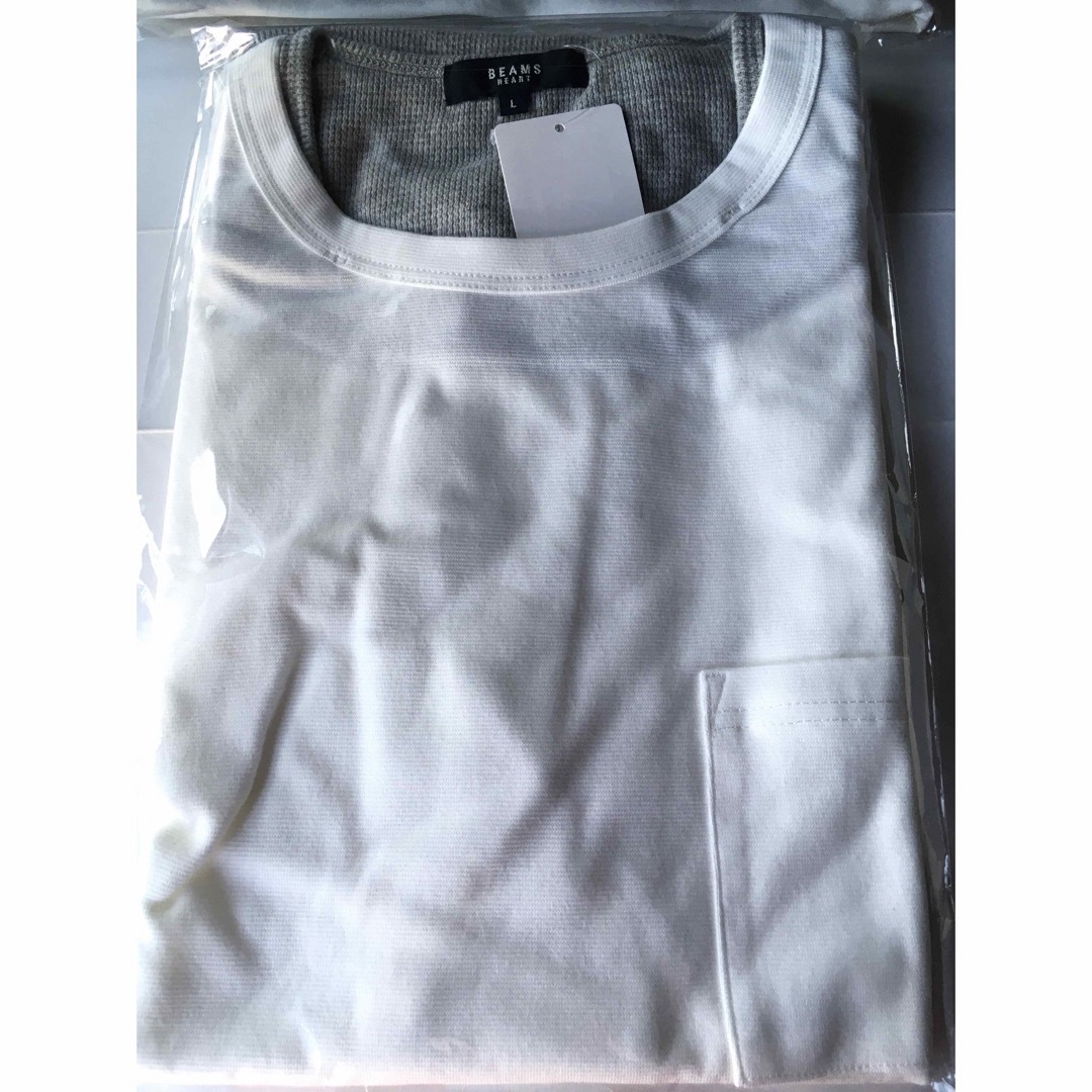 BEAMS(ビームス)の【BEAMS/ビームス】フェイクレイヤード 半袖Tシャツ ・ホワイト系・Lサイズ メンズのトップス(Tシャツ/カットソー(半袖/袖なし))の商品写真