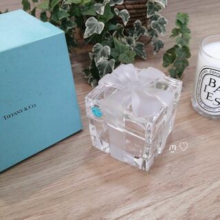 ティファニー(Tiffany & Co.)のティファニー　クリスタルボウボックス　小物入れ　ジュエリーケース　ボンボニエール(小物入れ)