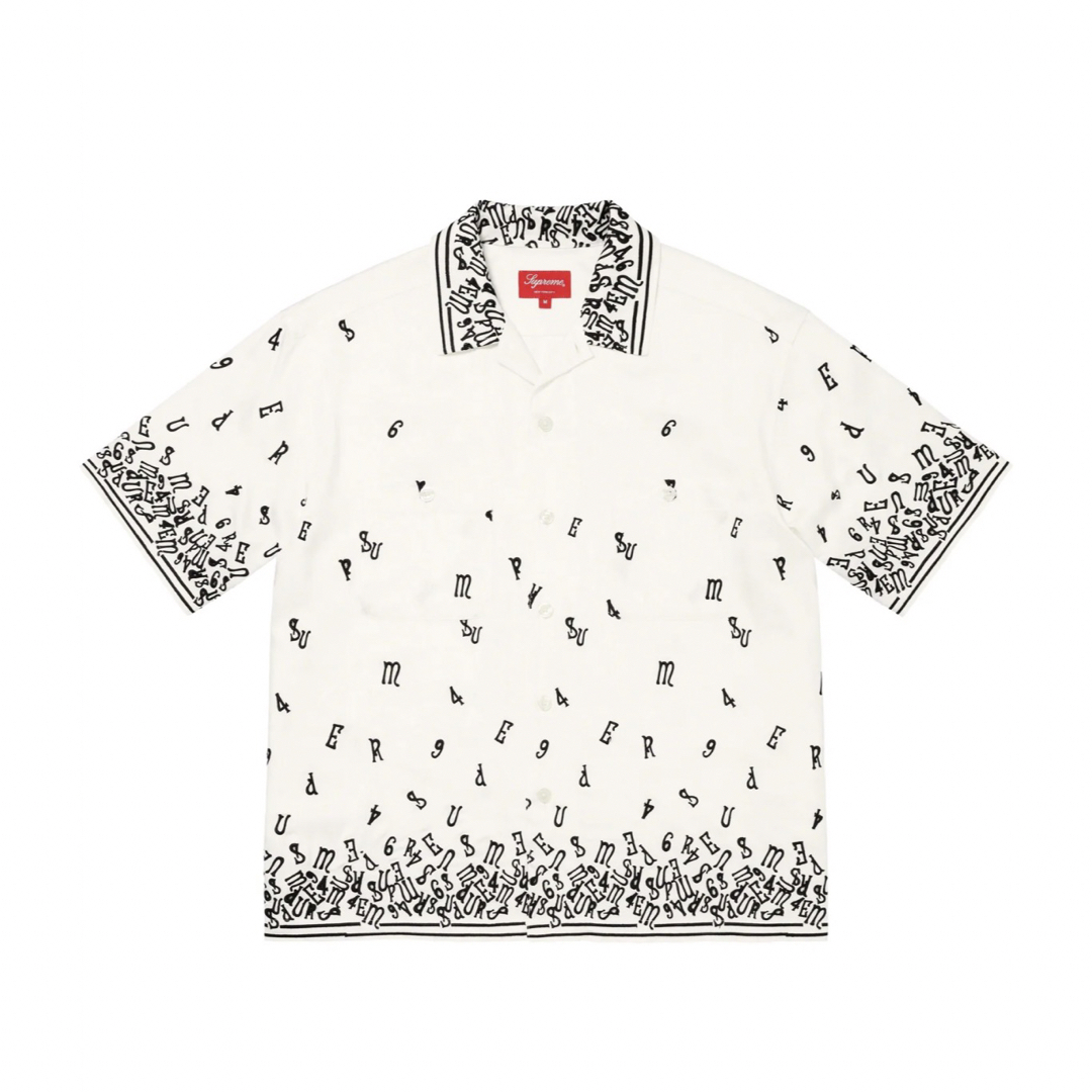 白サイズLサイズ　Nouveau Embroidered S/S Shirt 白