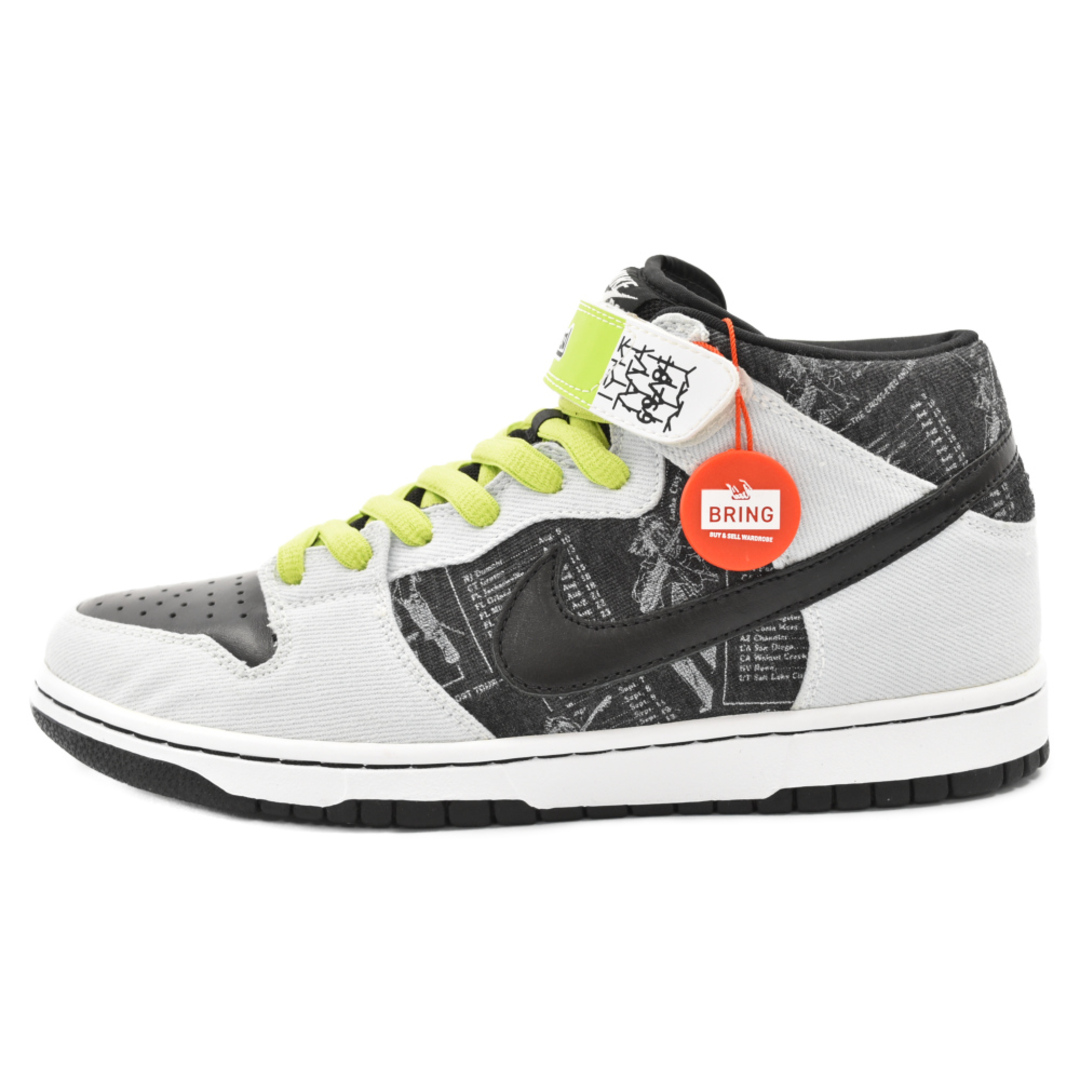 NIKE(ナイキ)のNIKE SB ナイキエスビー DUNK MID PREMIUM SB SKATE MENTAL 314381-002 ダンク ミッド スケートメンタル ミッドカットスニーカー US10/28cm グレー/ホワイト メンズの靴/シューズ(スニーカー)の商品写真