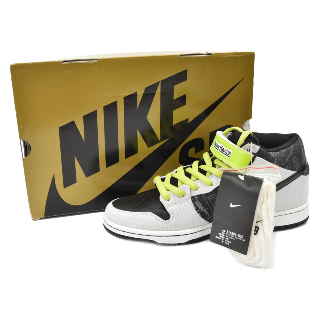 NIKE(ナイキ)のNIKE SB ナイキエスビー DUNK MID PREMIUM SB SKATE MENTAL 314381-002 ダンク ミッド スケートメンタル ミッドカットスニーカー US10/28cm グレー/ホワイト メンズの靴/シューズ(スニーカー)の商品写真