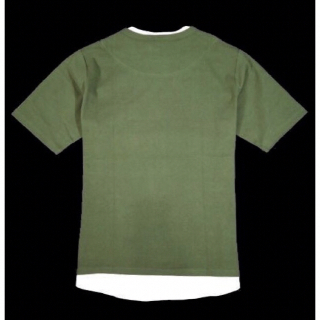 BEAMS(ビームス)の【BEAMS/ビームス】フェイクレイヤード 半袖Tシャツ ・オリーブグリーンXL メンズのトップス(Tシャツ/カットソー(半袖/袖なし))の商品写真