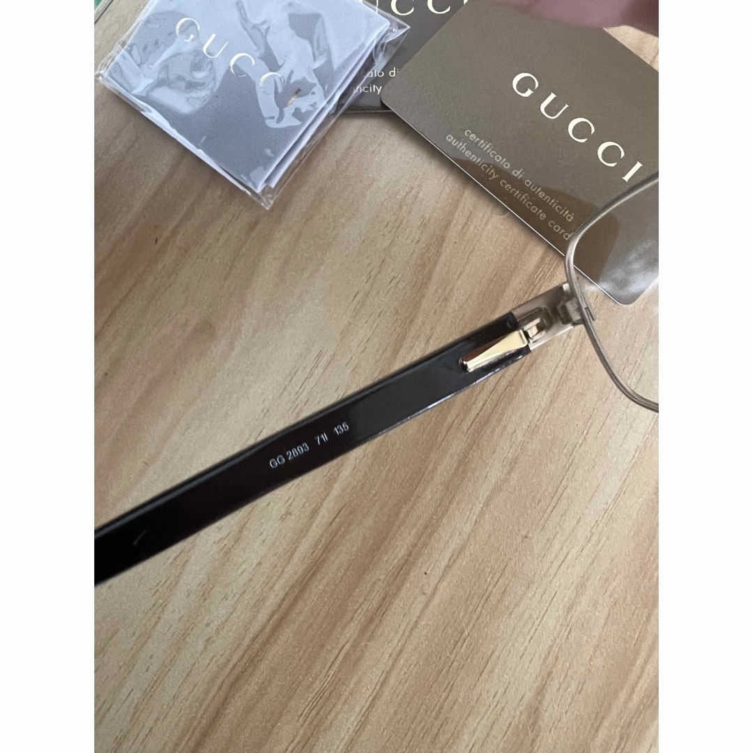 Gucci(グッチ)の新品未使用　GUCCI ゴールドフレーム　メガネ メンズのファッション小物(サングラス/メガネ)の商品写真