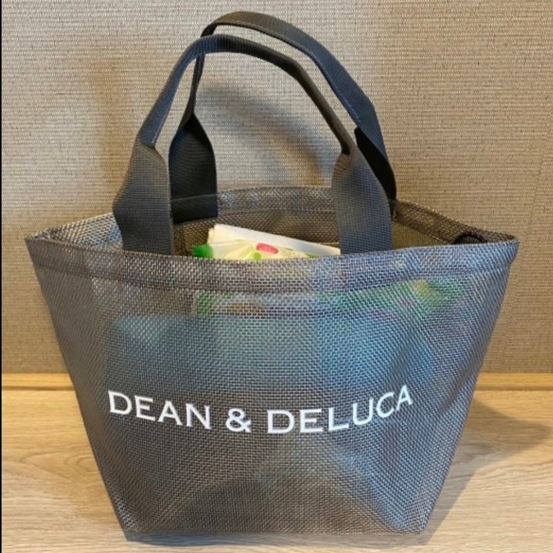 DEAN & DELUCA(ディーンアンドデルーカ)のsaleディーン&デルーカ　Sサイズ　グレー　メッシュ トートバッグ エコバッグ レディースのバッグ(トートバッグ)の商品写真