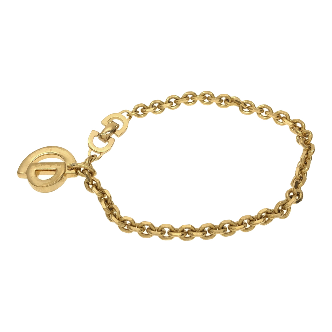 クリスチャンディオール ブレスレット CDロゴ プレート ゴールド GP メッキ アクセサリー ジュエリー 小物 かわいい オシャレ レディース 女性 Christian Dior bracelet accessories