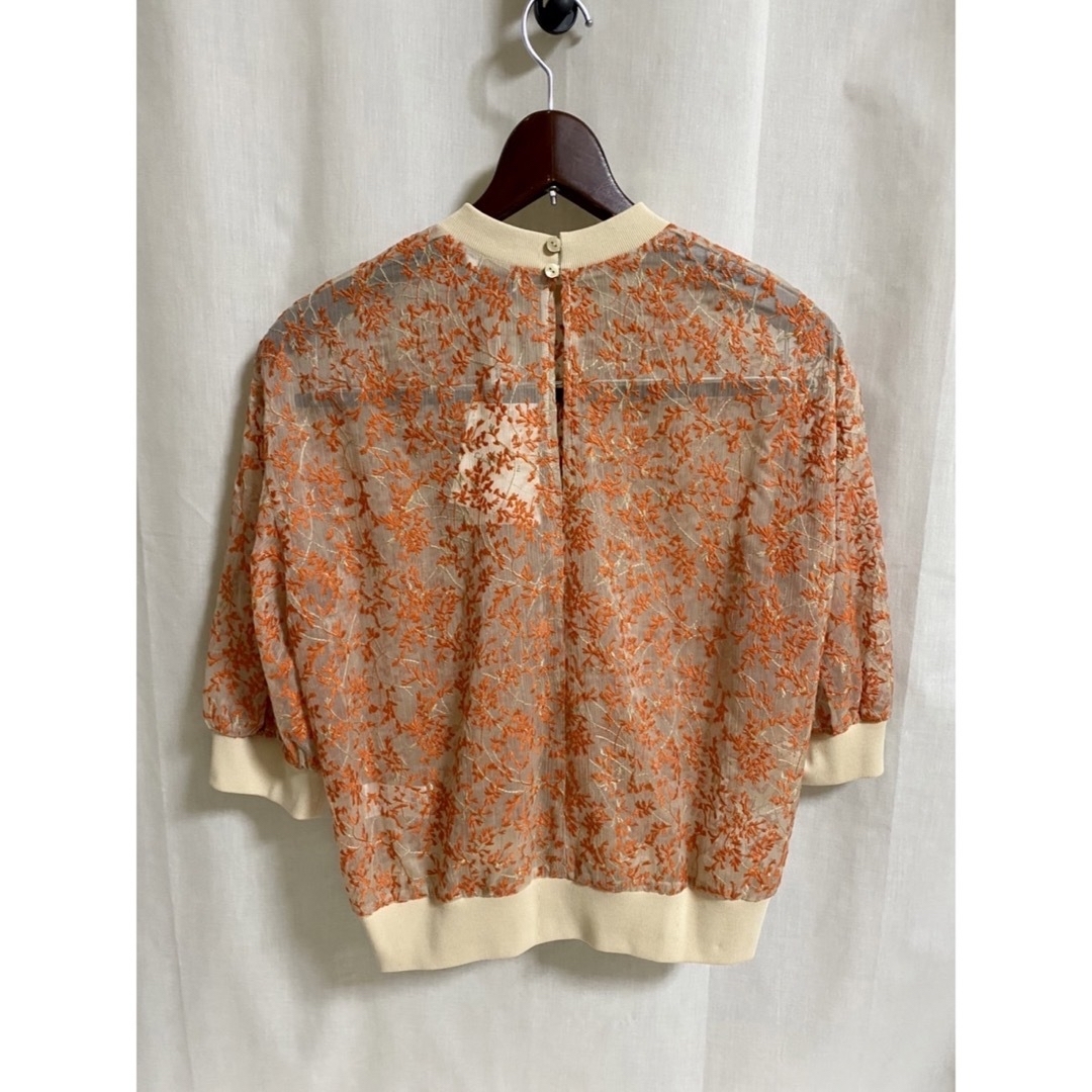 新品タグ付き　FLORET EMBROIDERY COMPACT TOPS