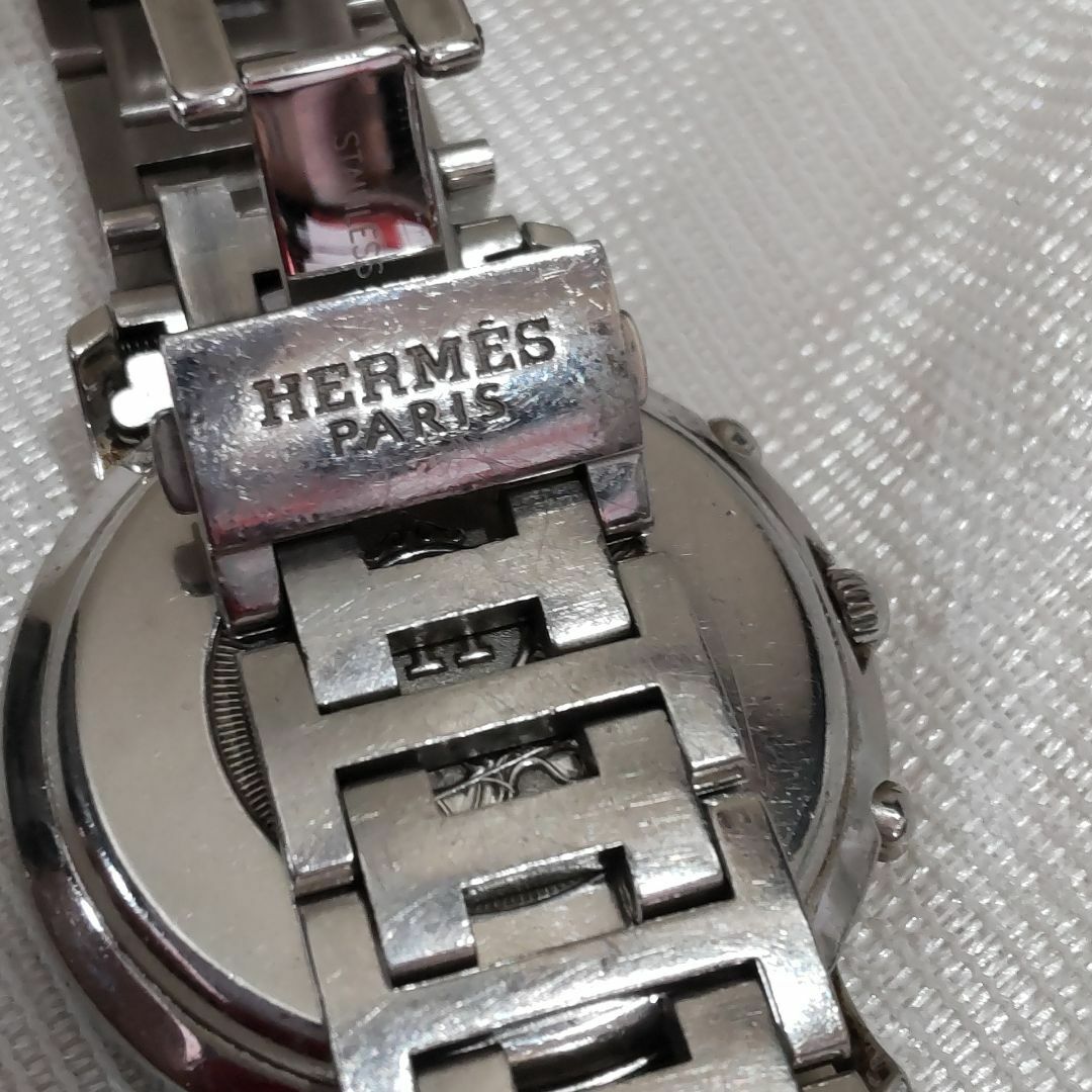 Hermes(エルメス)の正規品鑑定済　電池入替済　エルメス　クリッパー　クロノ CL1.910　PJ67 メンズの時計(腕時計(アナログ))の商品写真