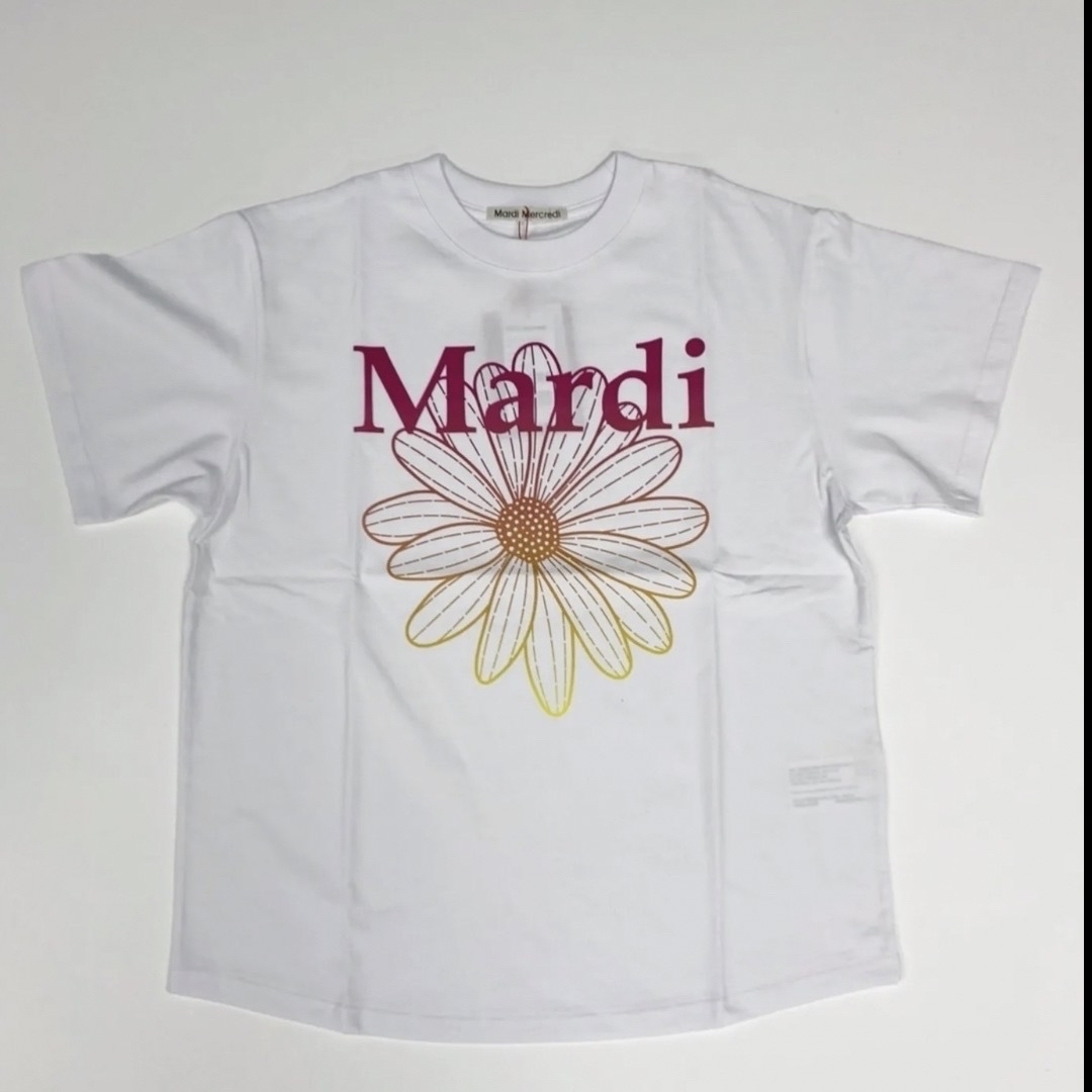 マルディメクルディ　新作Tシャツ　mardi mercredi ホワイトピンク