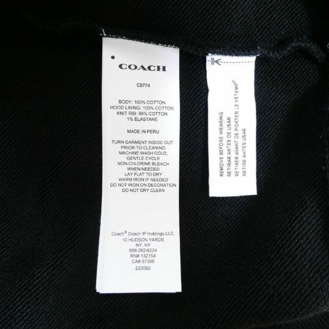 極美品 COACH シグネチャー フーディ スウェット パーカー