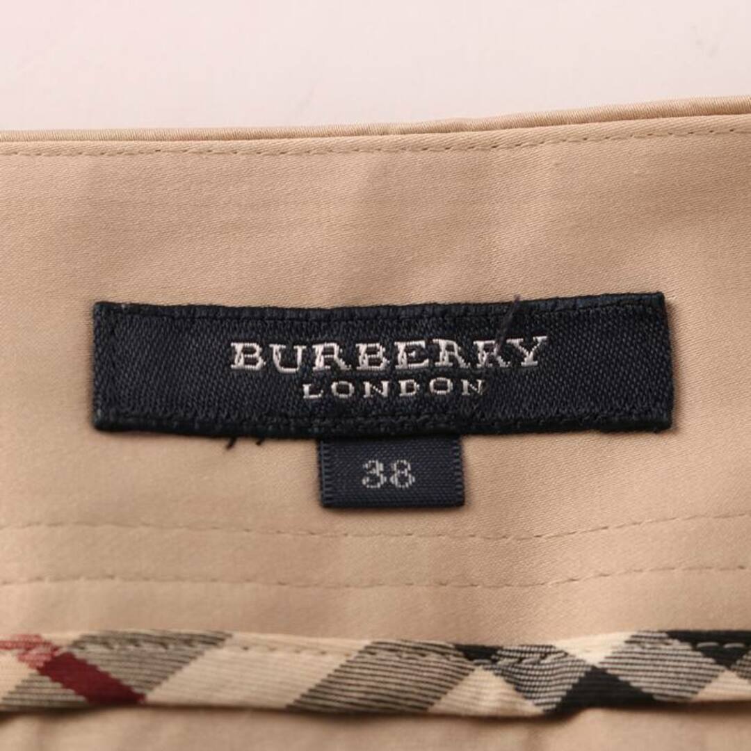 BURBERRY(バーバリー)のバーバリー 台形スカート ウエストベルト 無地 ひざ丈 ノバチェック コットン ストレッチ レディース 38サイズ ベージュ BURBERRY レディースのスカート(その他)の商品写真