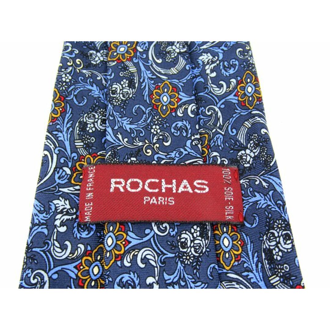 ROCHAS(ロシャス)のロシャス ブランドネクタイ 総柄 ペイズリー シルク フランス製 メンズ ネイビー Rochas メンズのファッション小物(ネクタイ)の商品写真