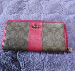 コーチ(COACH)のCOACHコーチ長財布ピンク系(財布)