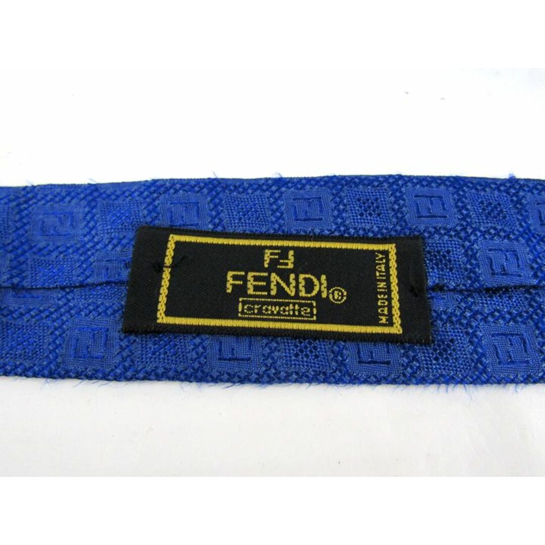 FENDI(フェンディ)のフェンディ ブランドネクタイ スクエア柄 ズッカ柄 シルク イタリア生地 メンズ ブルー FENDI メンズのファッション小物(ネクタイ)の商品写真