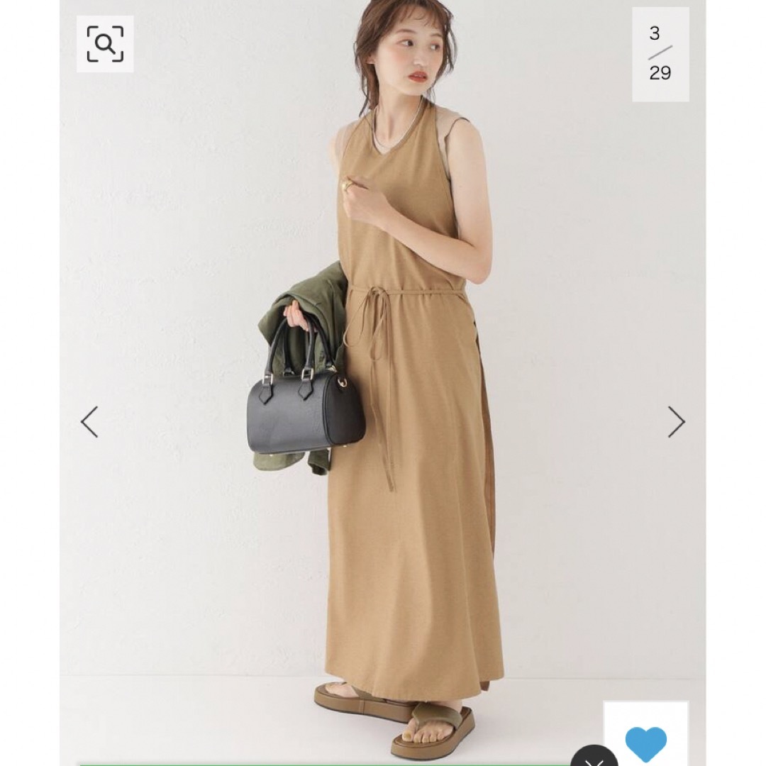 UNITED ARROWS(ユナイテッドアローズ)のBASERANGE APRON DRESS：ワンピース レディースのワンピース(ロングワンピース/マキシワンピース)の商品写真