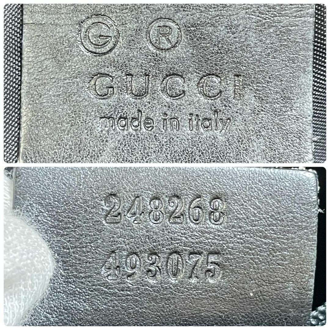 Gucci(グッチ)のグッチ GG レザー ミニ ボストン トート ハンド ショルダー バッグ 黒 レディースのバッグ(トートバッグ)の商品写真