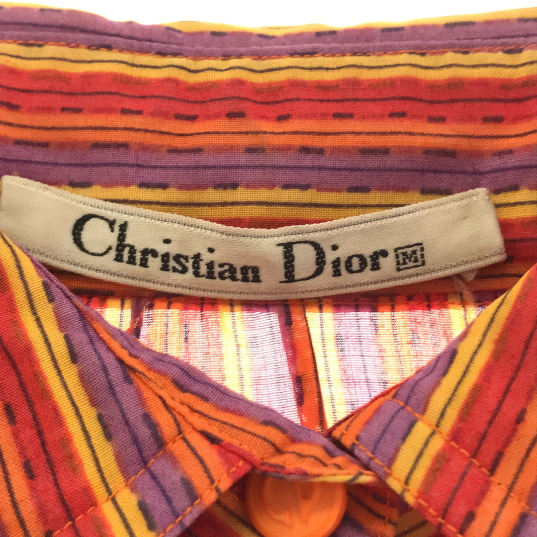 Christian Dior(クリスチャンディオール)のChristian Dior CDボタンマルチストライプシャツ M レディースのトップス(シャツ/ブラウス(長袖/七分))の商品写真