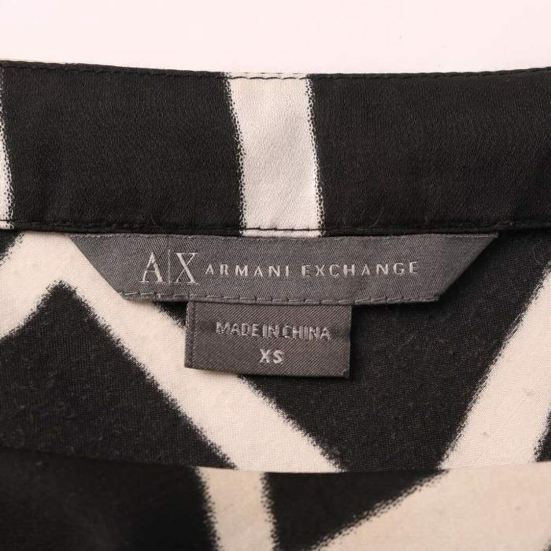 ARMANI EXCHANGE(アルマーニエクスチェンジ)のアルマーニエクスチェンジ 長袖シャツ ブラウス チェック ボートネック トップス レディース XSサイズ ブラック ARMANI EXCHANGE レディースのトップス(シャツ/ブラウス(長袖/七分))の商品写真