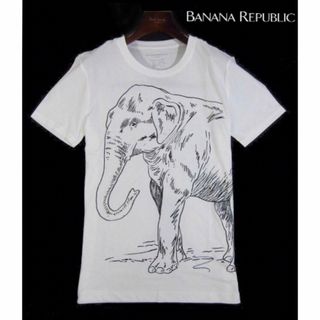 バナナリパブリック(Banana Republic)の【BANANA REPUBLIC】エレファントプリント半袖クルーネックTシャツM(Tシャツ/カットソー(半袖/袖なし))