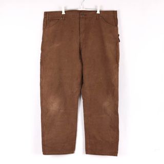 ディッキーズ(Dickies)のディッキーズ ワークパンツ ペインターパンツ ボトムス コットン ワンポイントロゴ 大きいサイズ メンズ 40×30サイズ ブラウン Dickies(その他)