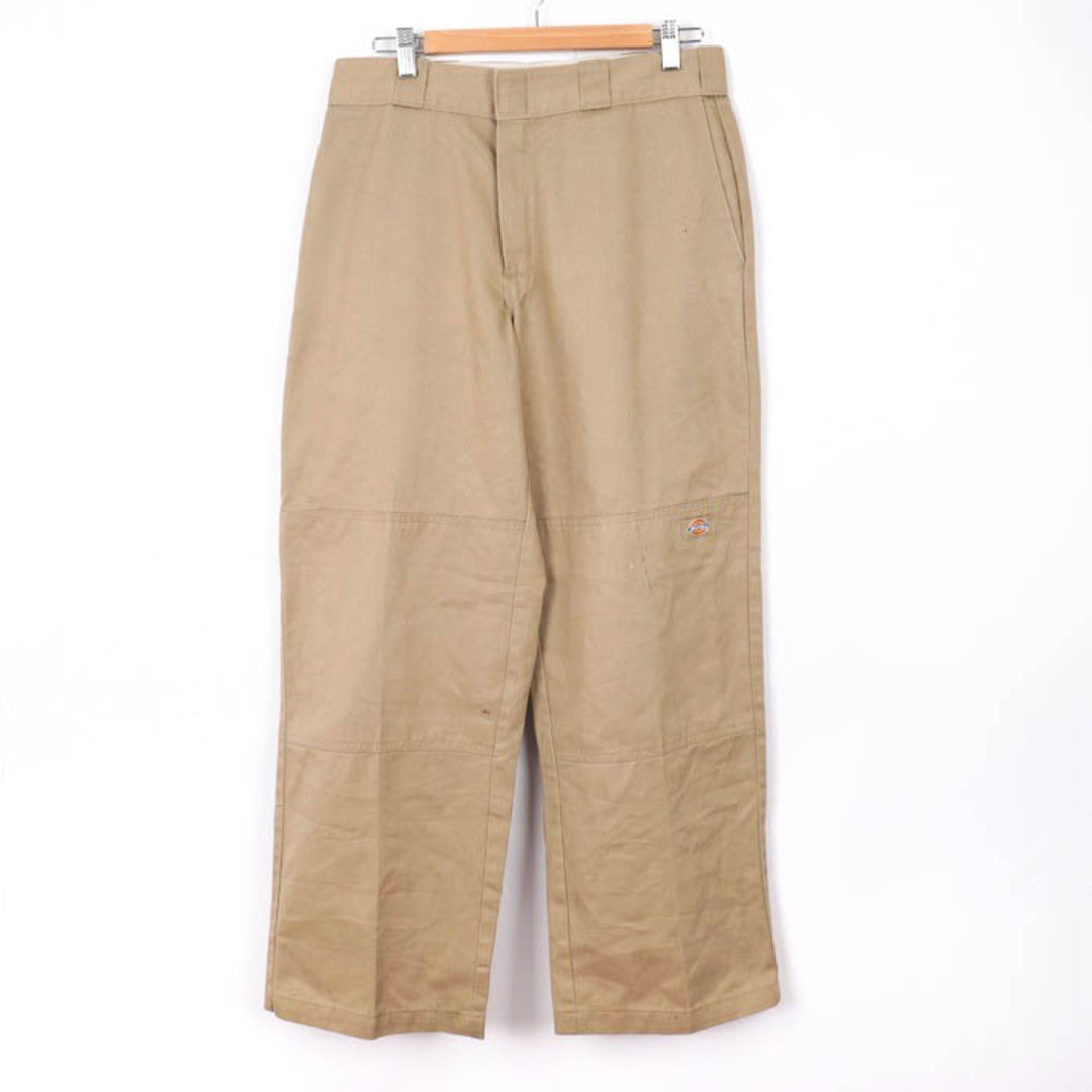 Dickies(ディッキーズ)のディッキーズ ワークパンツ ペインターパンツ ワンポイントロゴ アメリカ古着 ボトムス メンズ 32×30サイズ ベージュ Dickies メンズのパンツ(その他)の商品写真