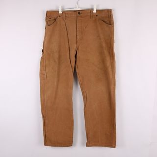 ディッキーズ(Dickies)のディッキーズ ワークパンツ ペインターパンツ ロゴ ボトムス 大きいサイズ アメリカ古着 メンズ 40×30サイズ ブラウン Dickies(その他)