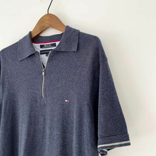 トミーヒルフィガー(TOMMY HILFIGER)のTOMMY HILFIGER トミーヒルフィガー ポロシャツ S ハーフジップ(ポロシャツ)