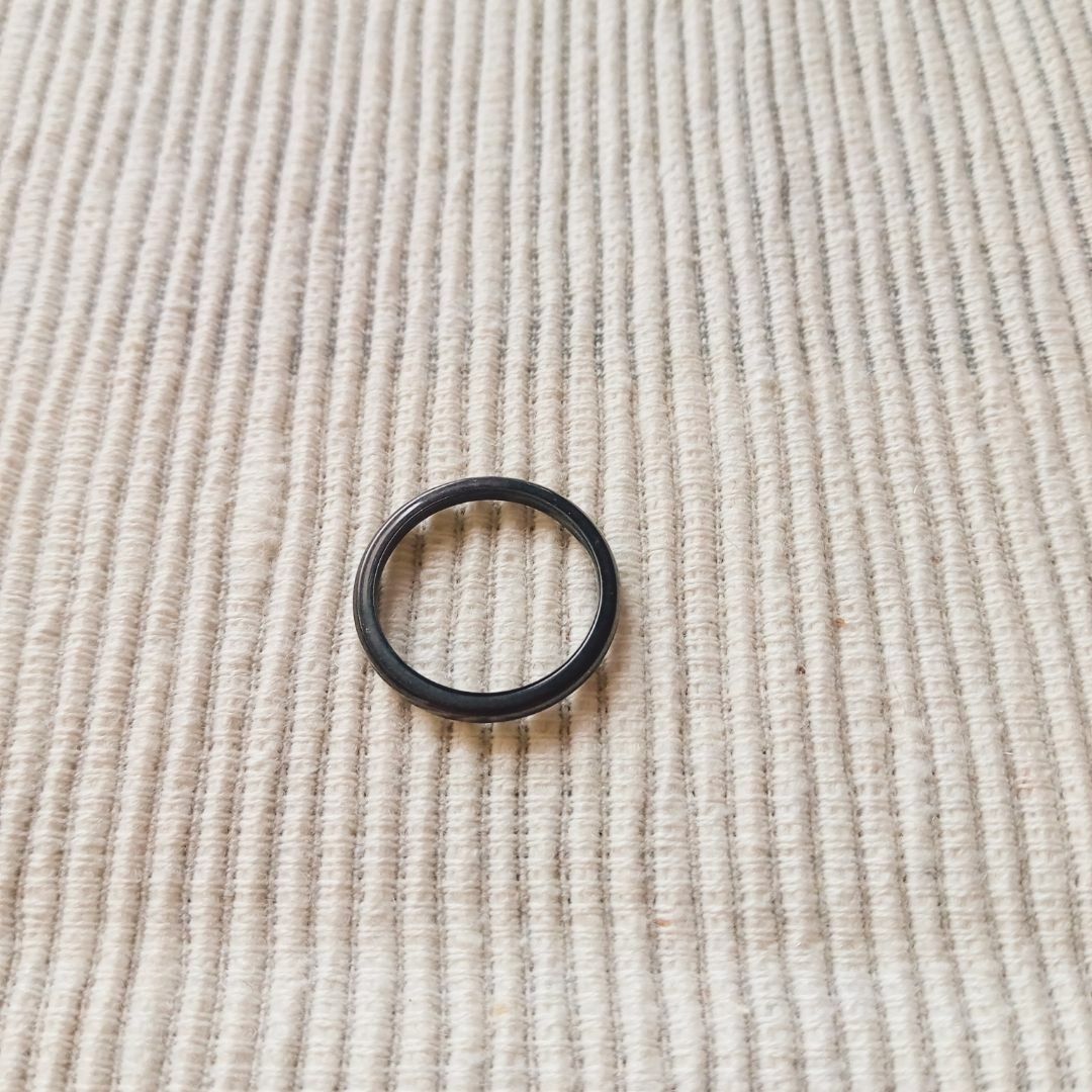 チタン鋼リング(USサイズ８)ブラック メンズのアクセサリー(リング(指輪))の商品写真