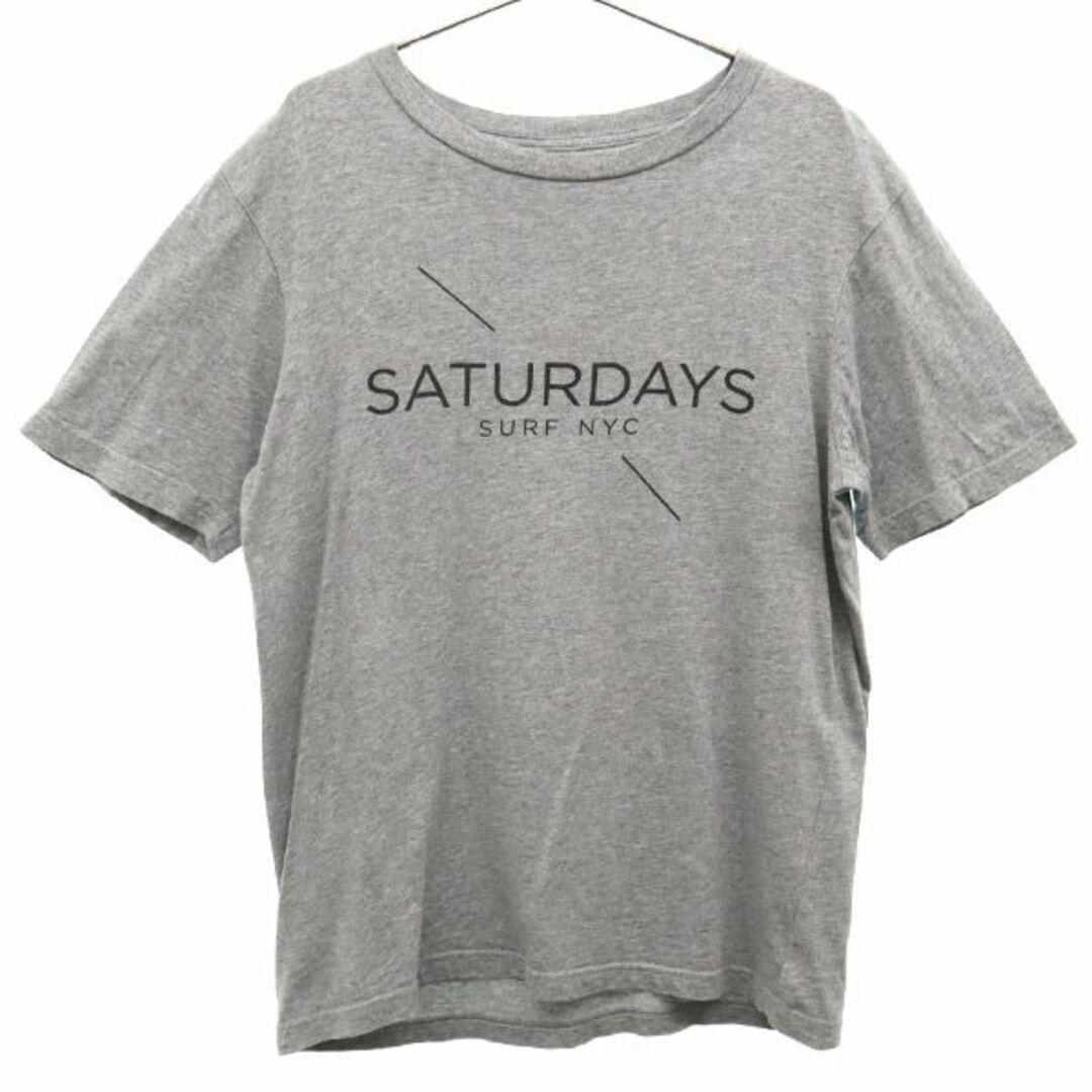 サタデーズサーフニューヨーク ビームスコラボ プリント 半袖 Tシャツ S グレー SATURDAYS SURF NYC BEAMS メンズ 【中古】  【230617】 メール便可 | フリマアプリ ラクマ