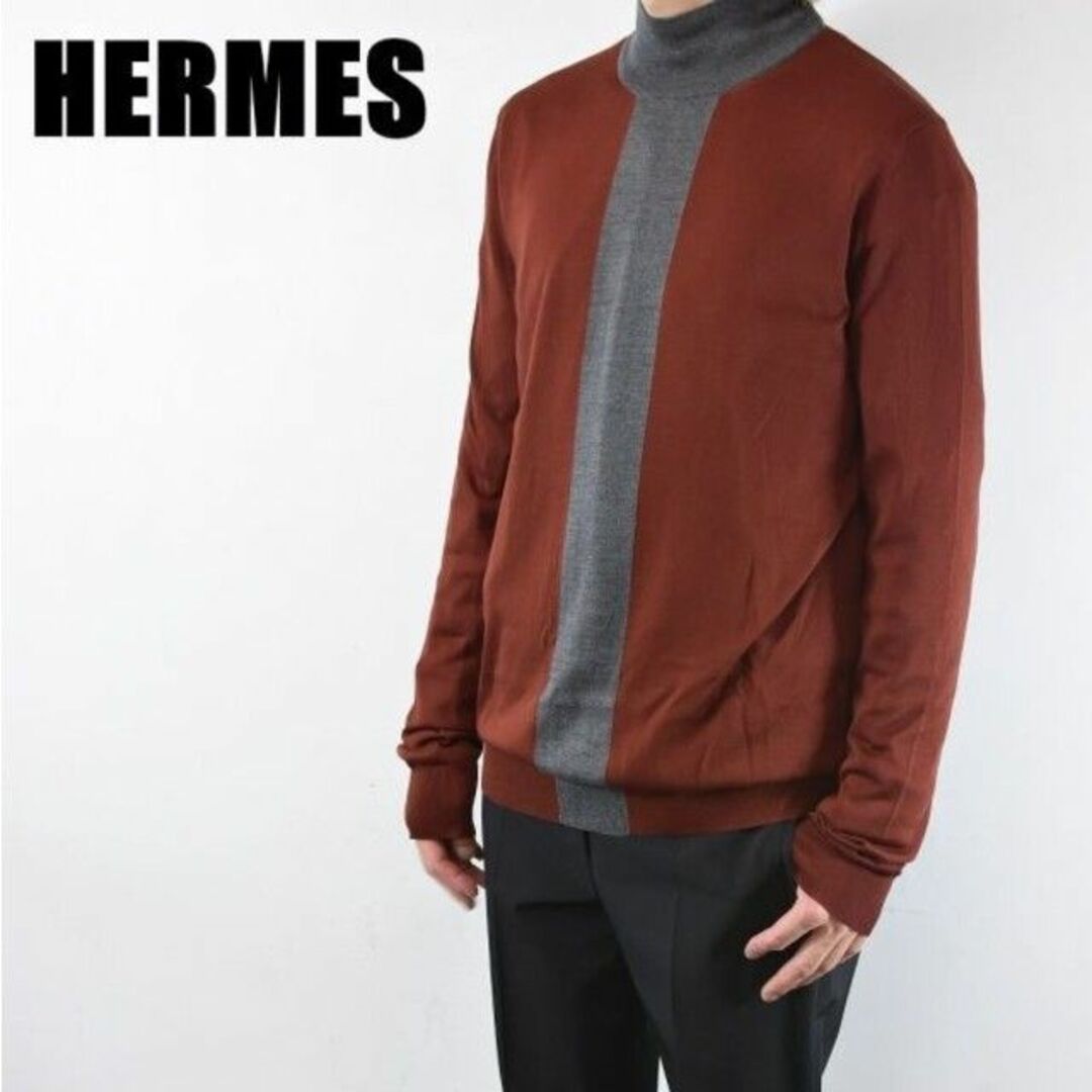 MN BO0016 高級 HERMES エルメス メンズ バイカラー 長袖 薄手55着丈